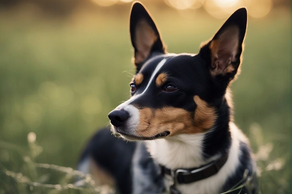 Hund mit spitzen Ohren