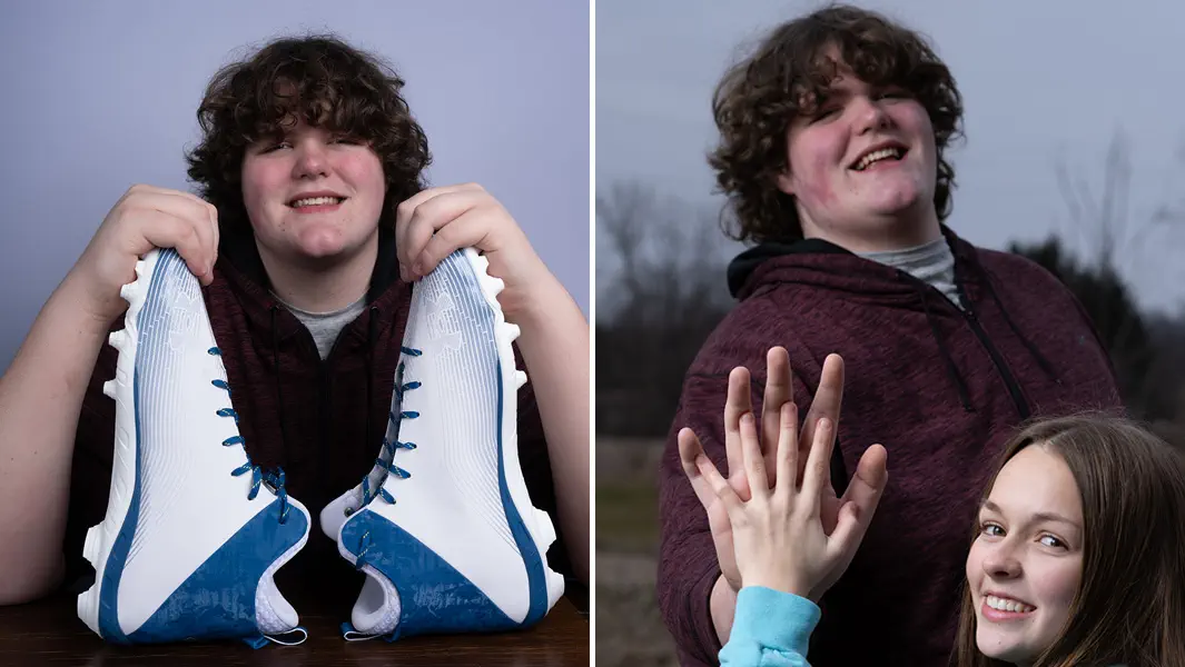 19 Mammoth Marvels That Are Too Big to Ignore! đ 39 Absolute Units of 16-year-old Eric Kilburn Jr., with the new Guiness record of largest hands (23.2 in) and feet (US size 23) of a teenager
