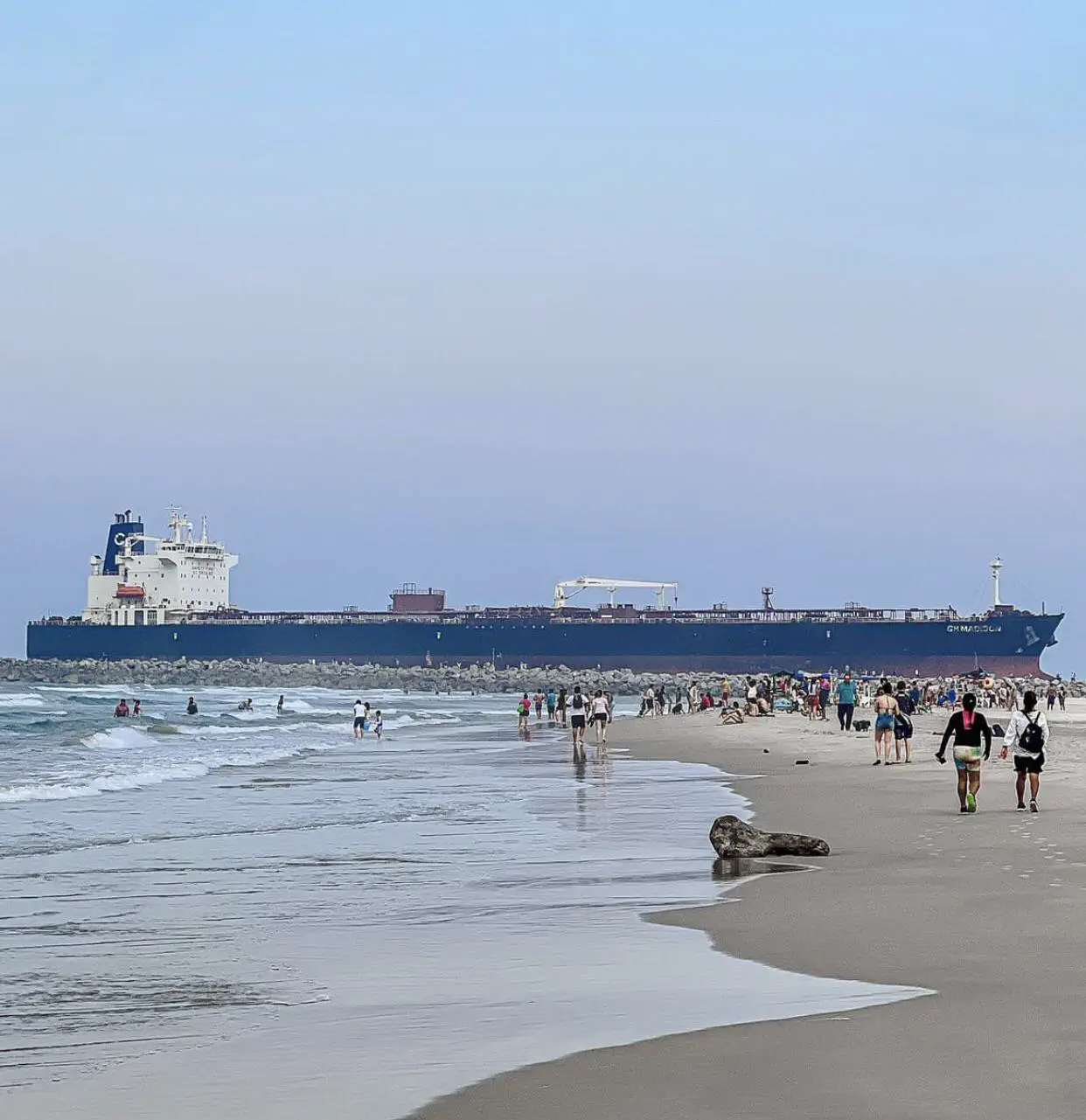 Absolute Units of a cargo ship in Mexico 