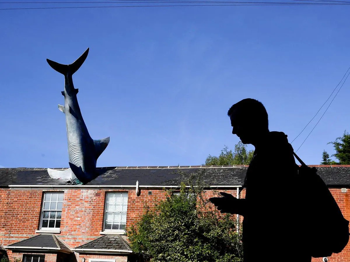 23 Outrageously Large Wonders You Must See! đđ 29 Absolute Units of a fiberglass shark