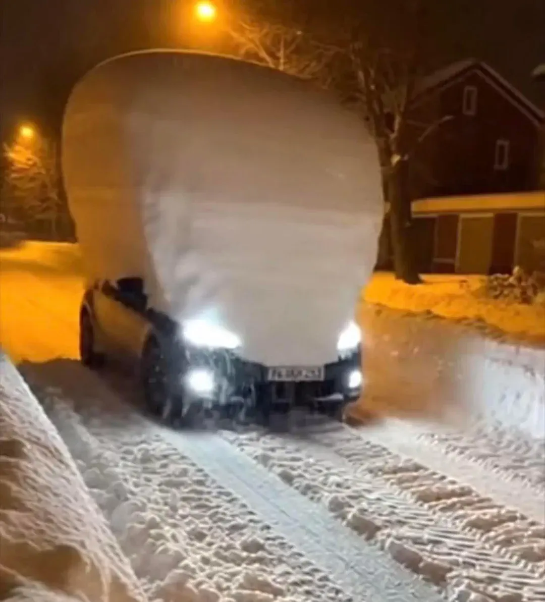 12 Huge Icons Redefining What Massive Truly Means! 🌍🐾 18 Absolute Units of a snow-covered car.