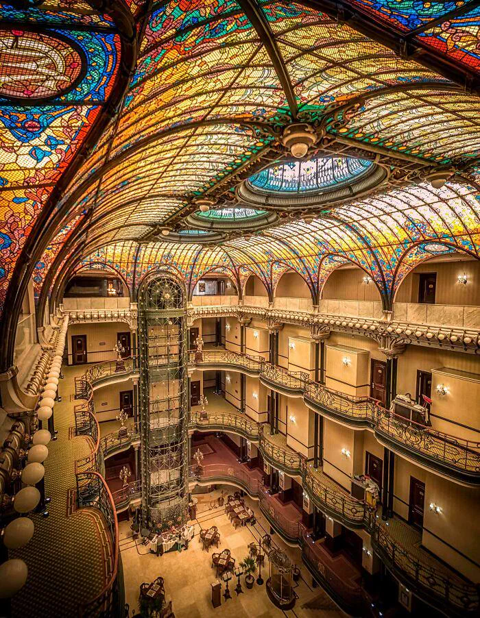 PUNCH: 7 Giants That Made Reality Question Everything 11 A massive Tiffany glass ceiling covered in colorful stained glass